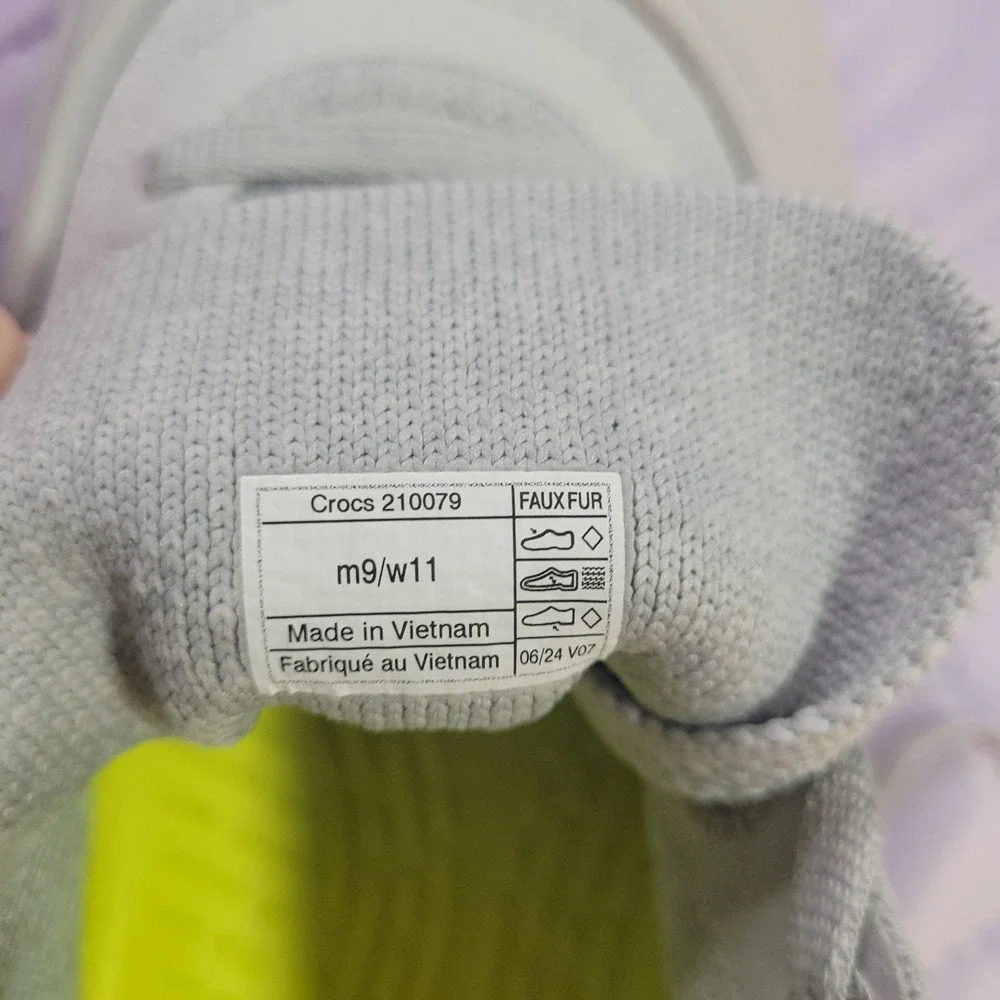 Crocs Echo Storm Tundra Light Grey Men 9 Women 11 Sneakers 210079-1NF